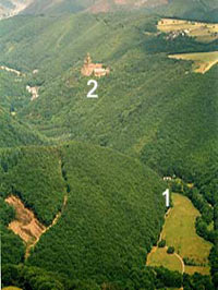 Luftbild von der  Linken Mühle und Ehrenburg